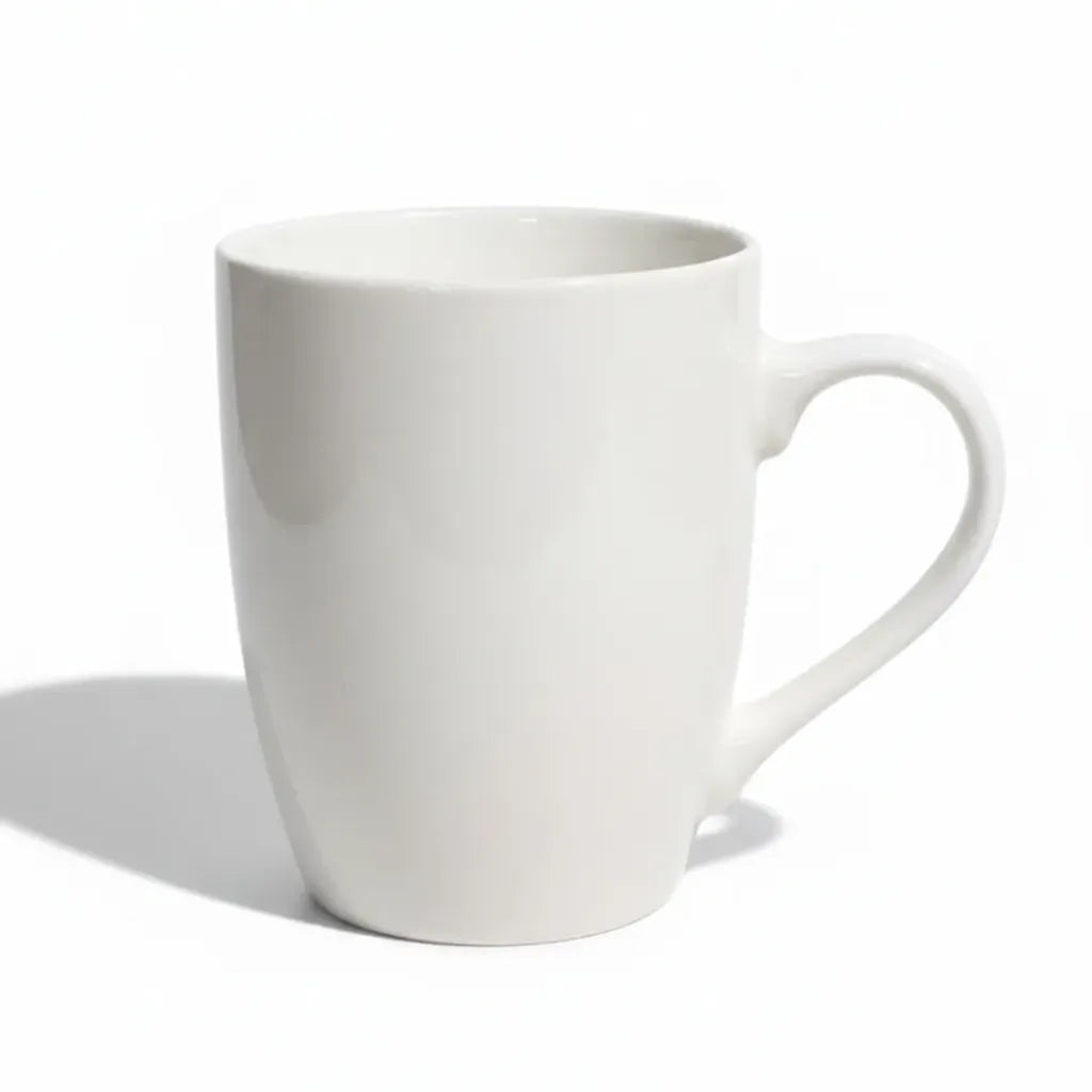 Plain white ceramic Tea/Coffee mug