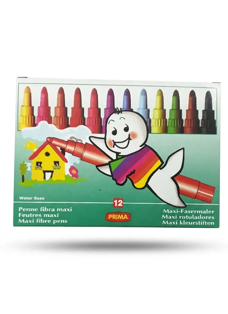 12 jumbo color felt-tip pens PRIMA