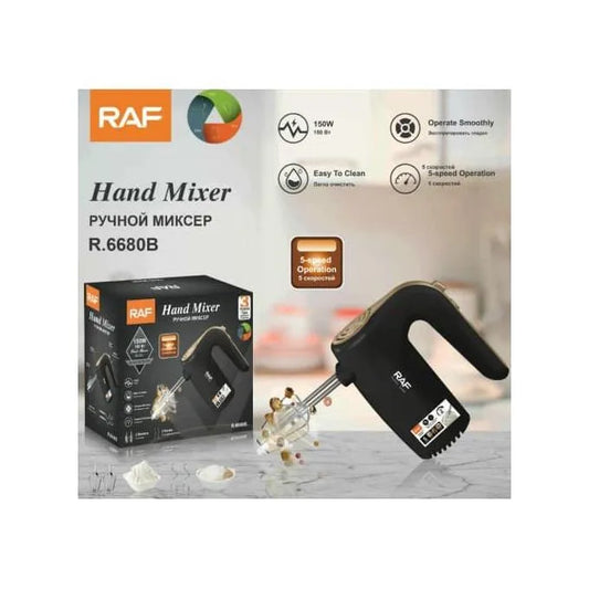 RAF Hand Mixer & Eggs Beater - 5 Speeds/ 150W