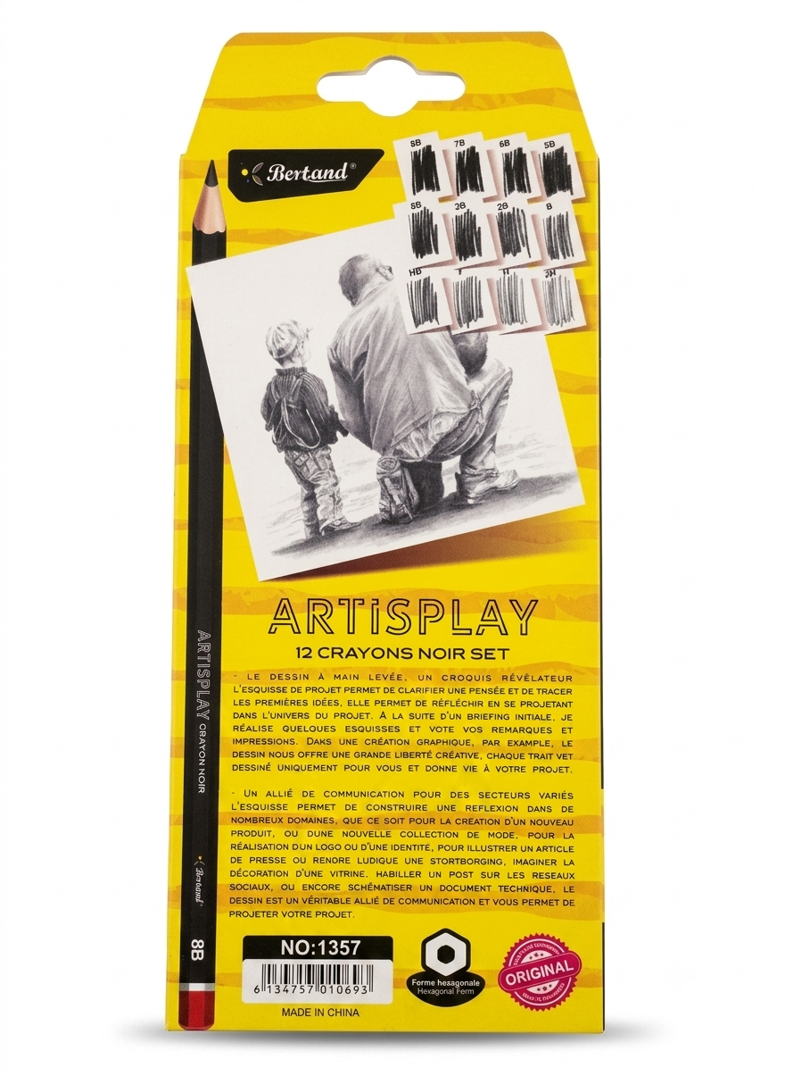 Bertand Artisplay 12-Piece Black Sketching Pencil Set