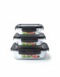Rectangle 3-pc Borosilicate Glass food container