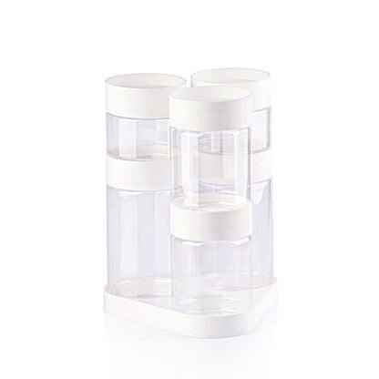 Max Plast Plastic Spices Jars Set of 6 PCS with Stand