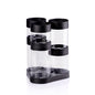 Max Plast Plastic Spices Jars Set of 6 PCS with Stand