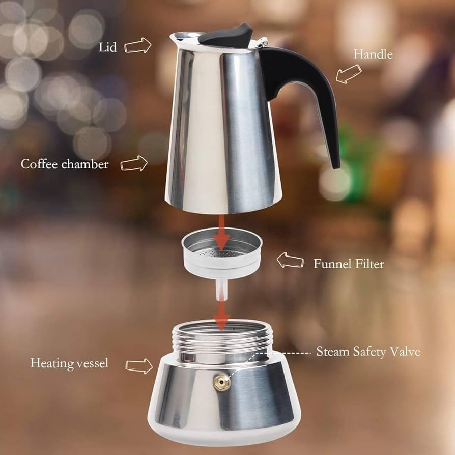 Stainless steel Espresso maker