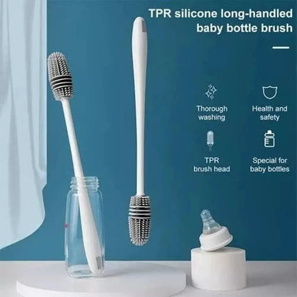 Silicone bottle cleaning brush