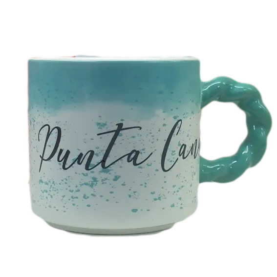 Small Mug, Light Blue and Red 16985