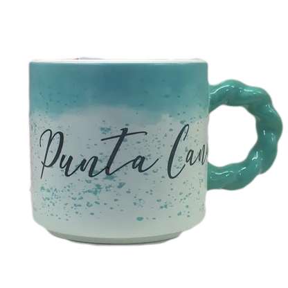 Small Mug, Light Blue and Red 16985