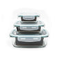 3-Pc Glass regtangle glass bowls
