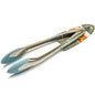 Stainless steel/silicone tongs