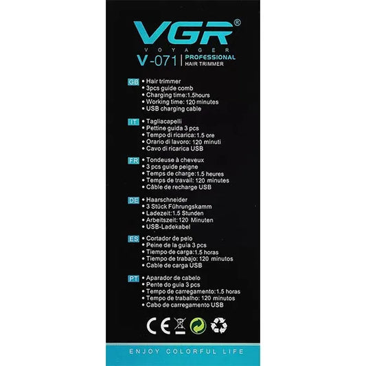 ماكينة حلاقة الشعر القابلة لإعادة الشحن VGR V-071