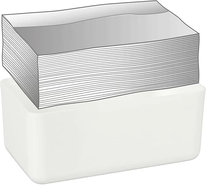 White tissue box with wooden lid