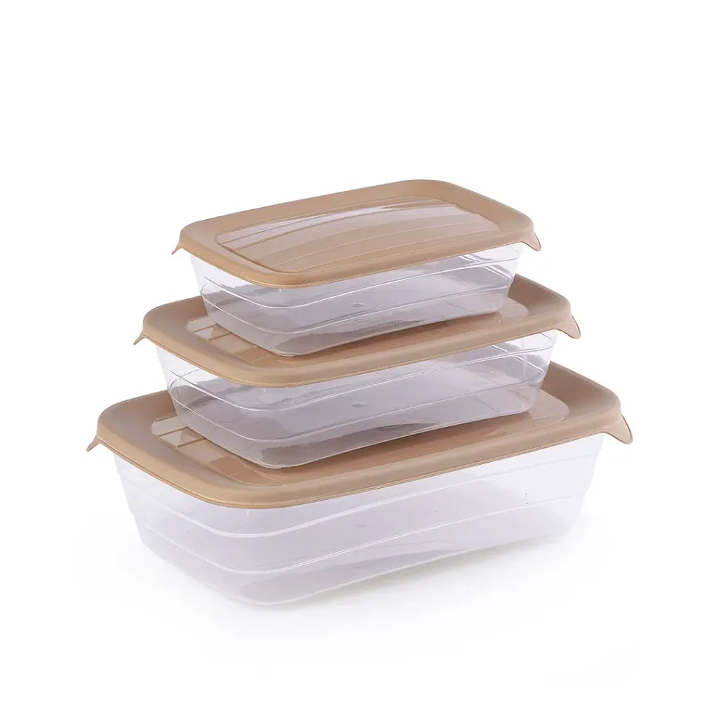 Max Plast rectangular food container set of 3