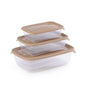 Max Plast rectangular food container set of 3