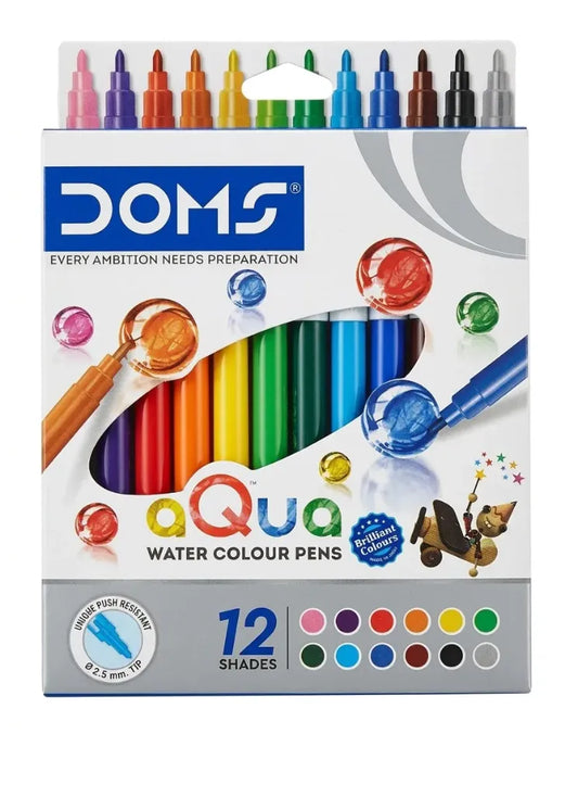 12 Watercolor felt tip pens DOMS