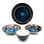 24-Piece Ceramic Dinnerware Set - Vibrant Bohemian & Mediterranean Inspired Tableware