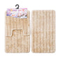 Set of 3 bathroom floormats Beige