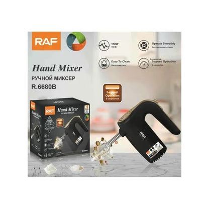 RAF Hand Mixer & Eggs Beater - 5 Speeds/ 150W