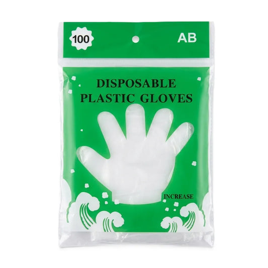 100 pcs Disposable plastic gloves