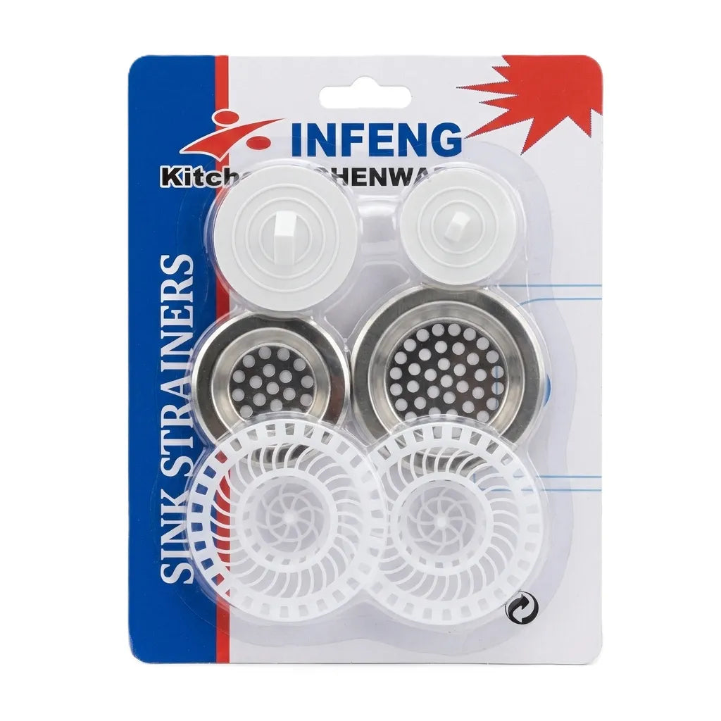 2 sets of kitchen sink steel strainers