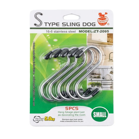 Set of 5 Metal "S" Hooks