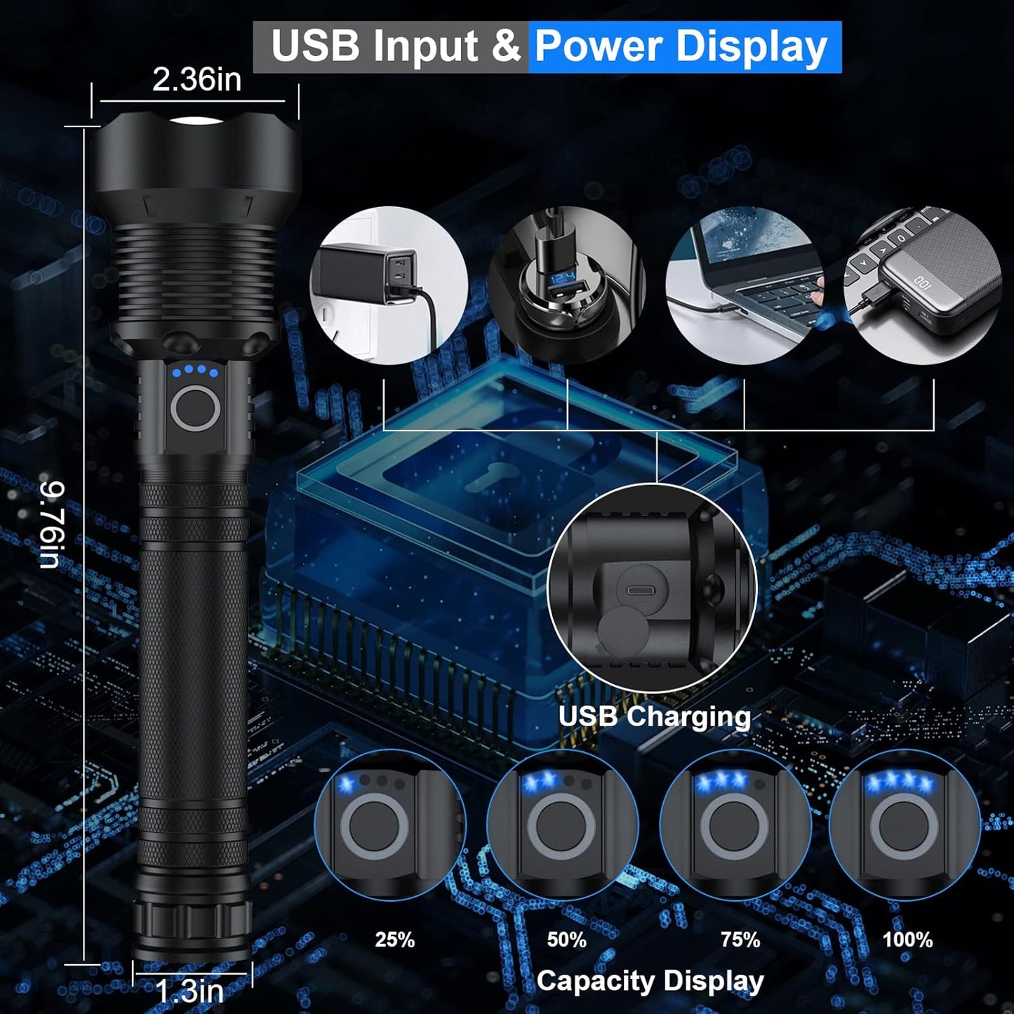كشاف طوارق شحن كبير Junfoi JF-X701