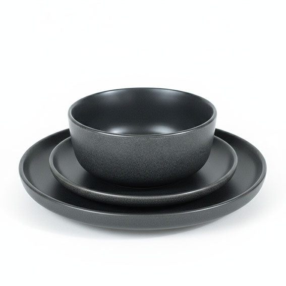 Dinnerware elegant Black plate 18-PC