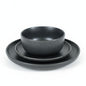 Dinnerware elegant Black plate 18-PC
